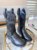 Bota cowboy-01L negro total