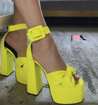 Tacón 3068 amarillo neon